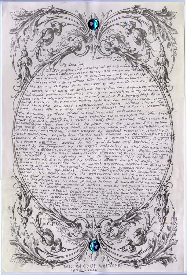 Lydia Venieri, William Guise Whitcombe Letter